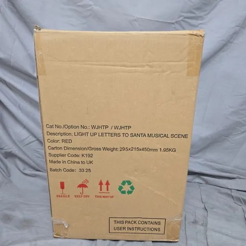 LIGHT UP LETTERS TO SANTA MUSICAL SCENE 