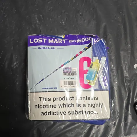 LOST MARY BM6000 REFILLABLE KIT - PINEAPPLE ICE, 20 MG/ML NICOTINE (BOXED)