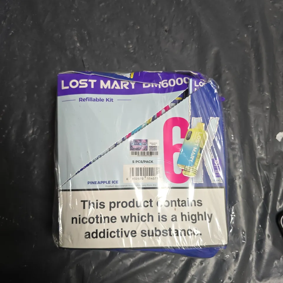 LOST MARY BM6000 REFILLABLE KIT - PINEAPPLE ICE, 20 MG/ML NICOTINE (BOXED)