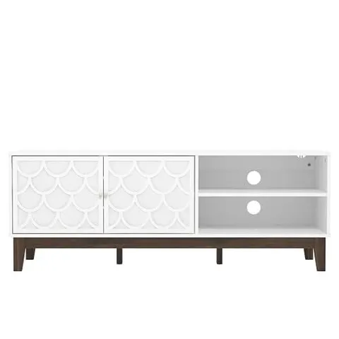 BRAND NEW BOXED GFW TIPTON 2 DOOR TV UNIT - WHITE (1 BOX)