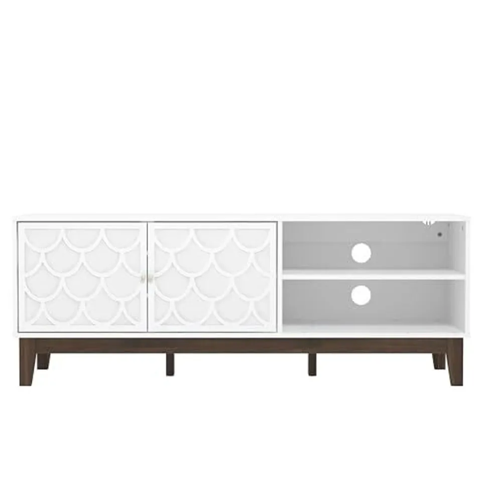 BRAND NEW BOXED GFW TIPTON 2 DOOR TV UNIT - WHITE (1 BOX)