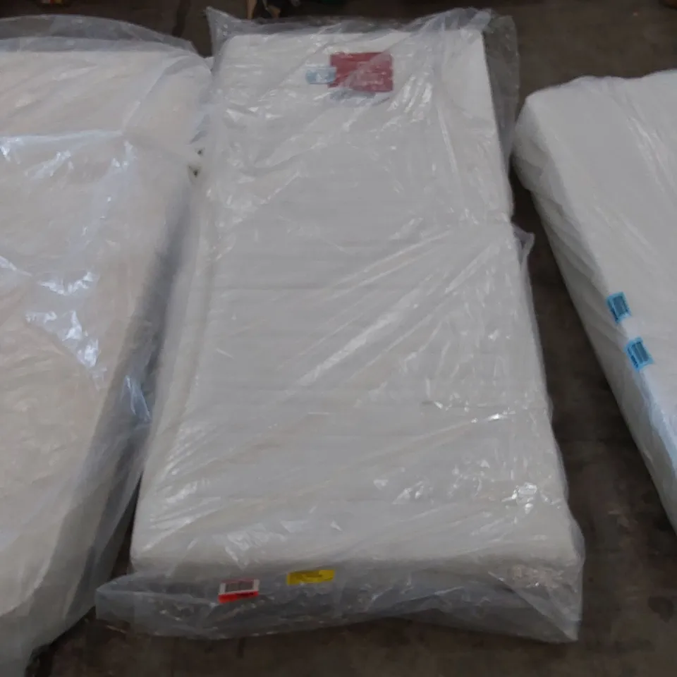 QUALITY BAGGED BURTUNDY 3' SINGLE FOAM MATTRESS 