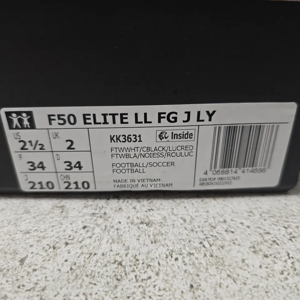 BOXED ADIDAS F50 ELITE LL FG FOOTBALL BOOTS – UK 2