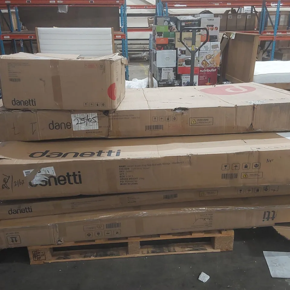PALLET CONTAINING A LARGE QUANTITY OF ASSORTED DANETTI FURNITURE PARTS