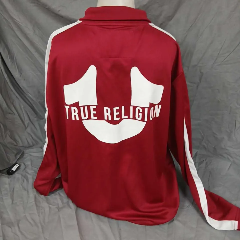 TRUE RELIGION WORLD TOUR RED ZIP-UP TRACK JACKET – XL/TG (MADE IN INDIA)