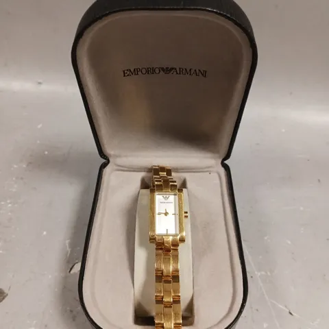 EMPORIO ARMANI WHITE SQUARE DIAL WATCH 