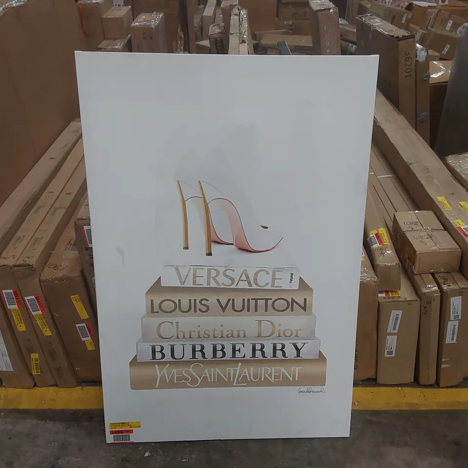 BOOKSTACK GOLD BY AMANDA GREENWOOD WRAPPED CANVAS ART PRINTS