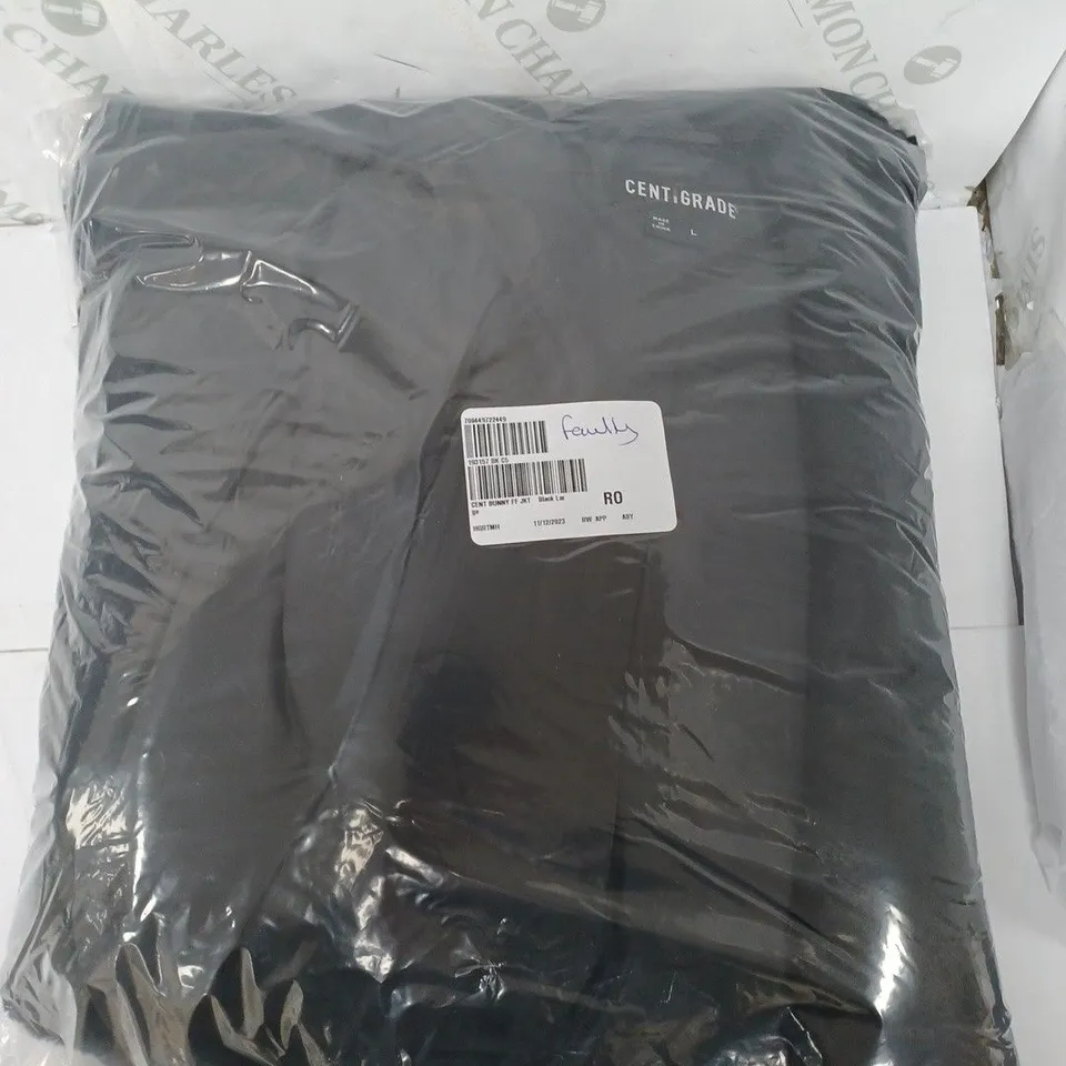 CENTIGRADE BUNNY FAUX FUR COAT BLACK - SIZE LARGE