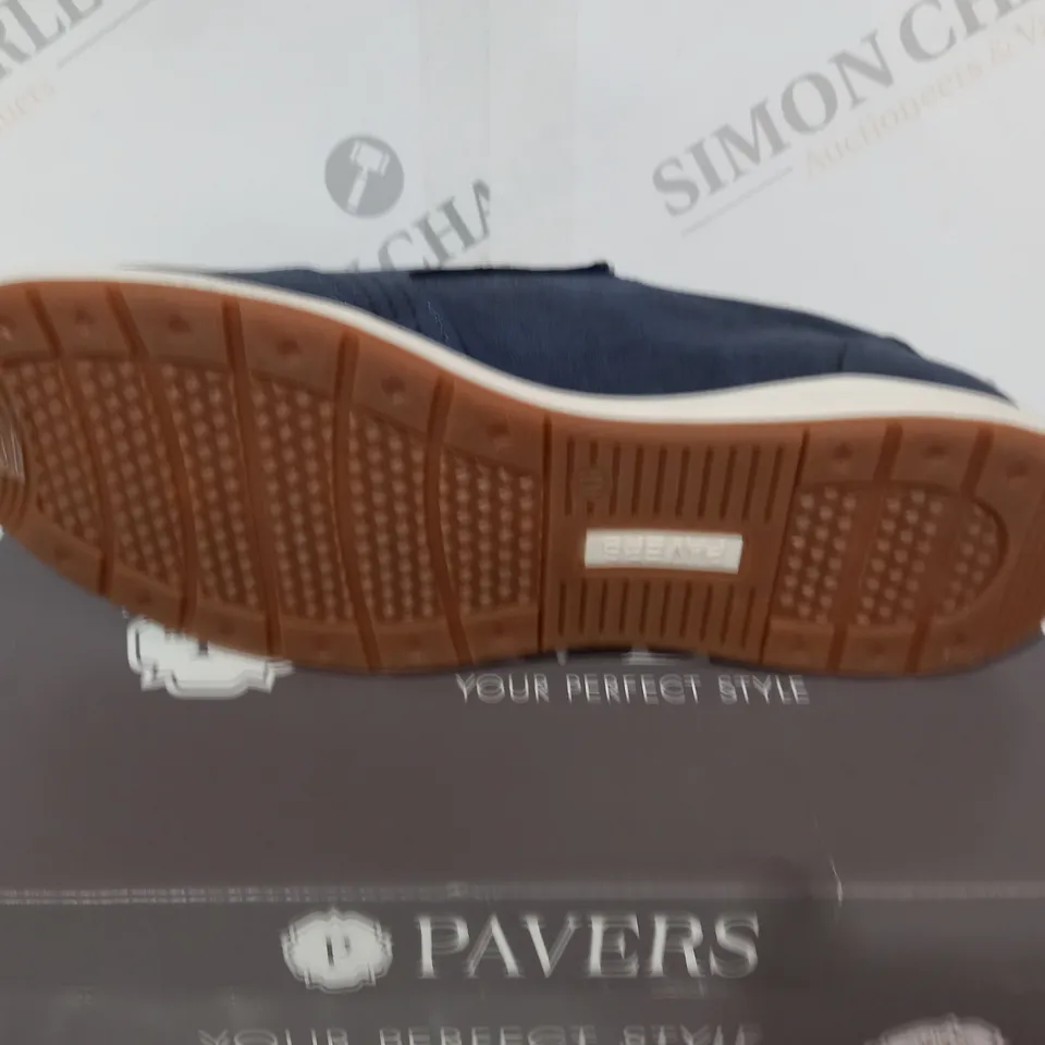 BOXED PAVERS BLUE SLIP ON SHOES - SIZE 7
