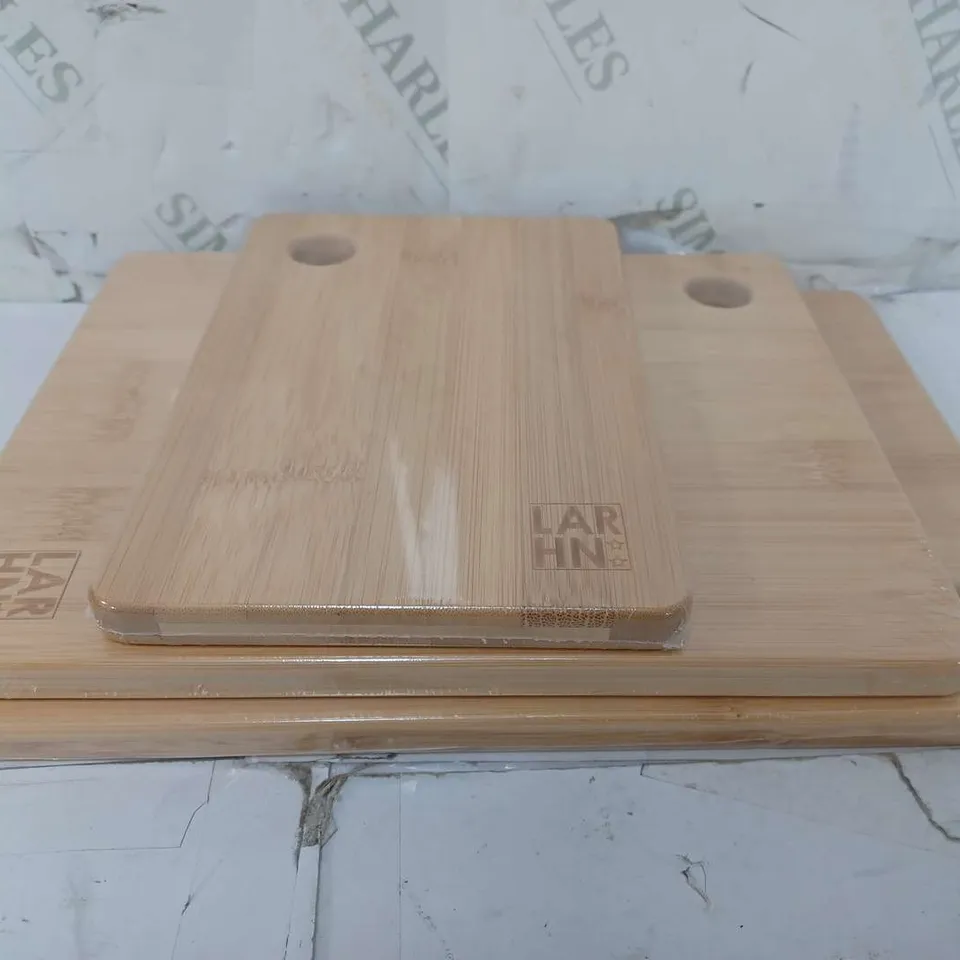 PREMIUM EXTRA-THICK BAMBOO CHOPPING BOARDS - 3 PIECE SET