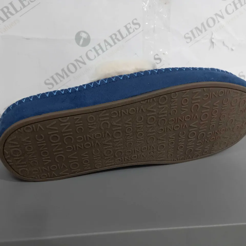 BOXED VIONIC GRACE SLIPPERS, NAVY - SIZE 5