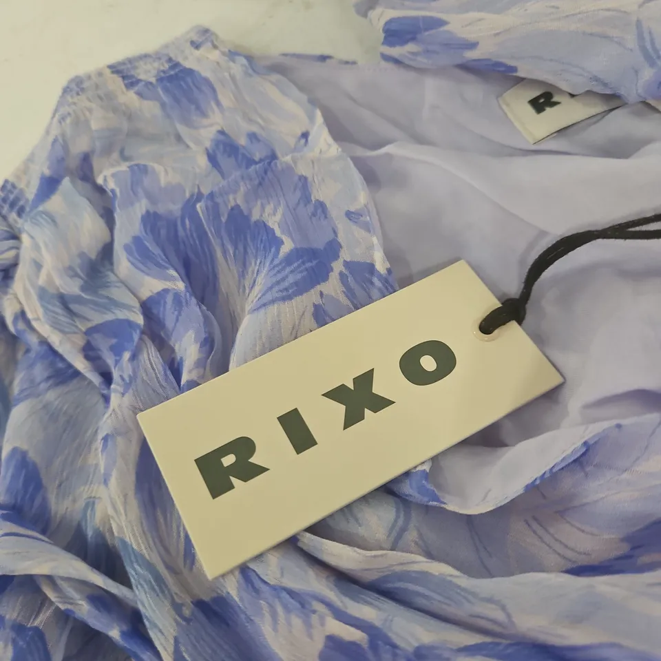 RIXO BLUE FLORAL DRESS – UK 16 (EU 44)