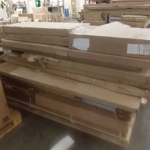 PALLET OF ASSORTED INCOMPLETE FURNITURE PARTS AND PIECES