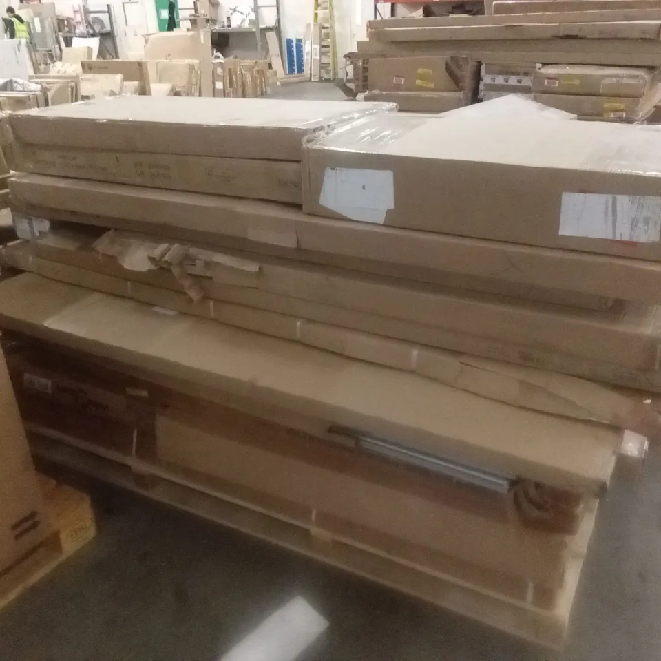 PALLET OF ASSORTED INCOMPLETE FURNITURE PARTS AND PIECES