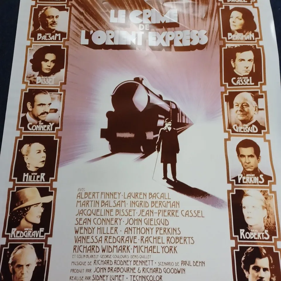AGATHA CHRISTIE LE CRIME DE L'ORIENT EXPRESS POSTER - 60x80cm