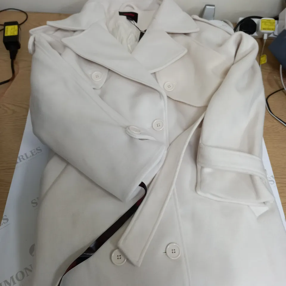 MISSPAP CREAM COAT SIZE 10 
