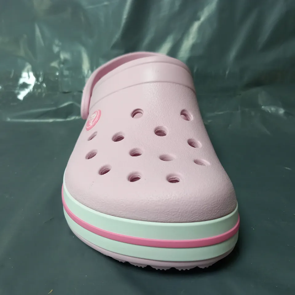 PAIR OF CROCBAND CLOGS IN PINK - UK J2