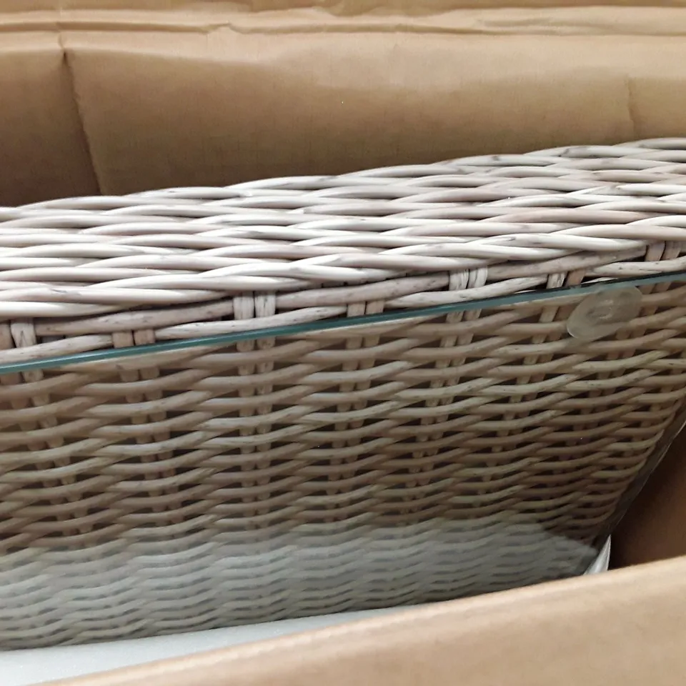 BOXED FIREPIT TABLE RECTANGULAR 2.1M TABLE - NATURAL  