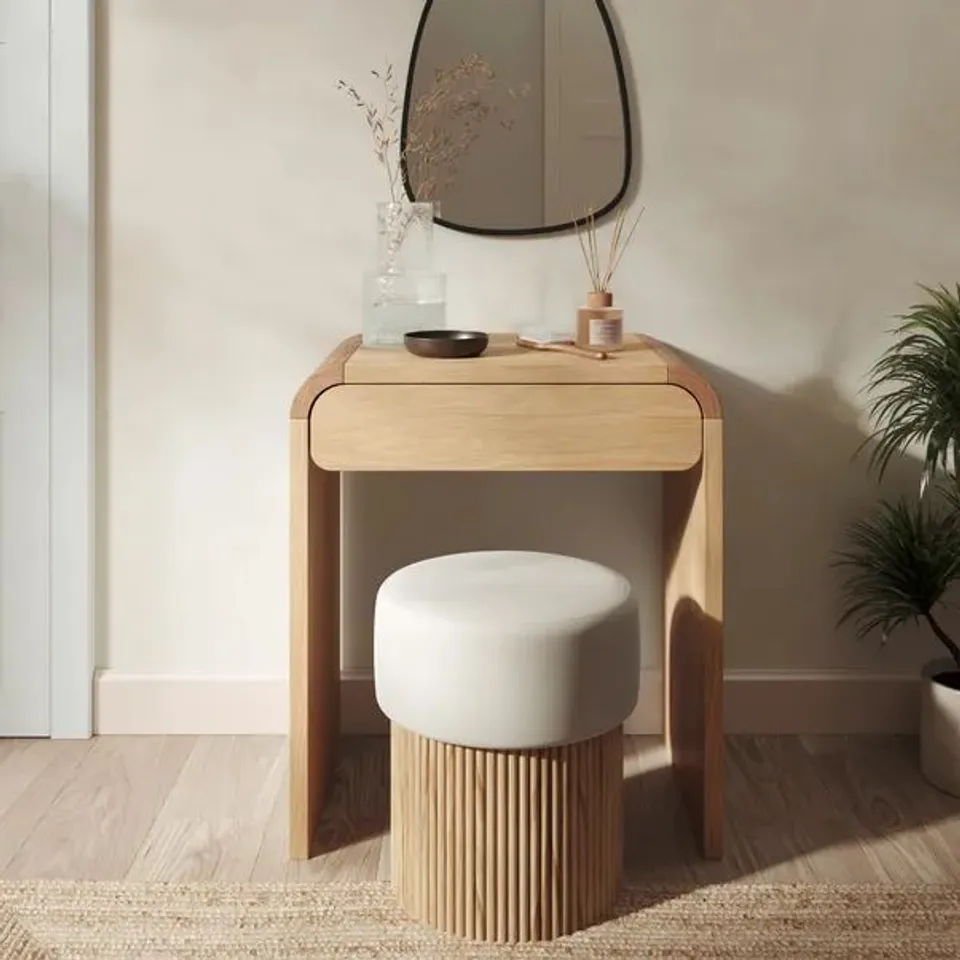 BOXED BENNETT DRESSING TABLE - LIGHT OAK (1 BOX)