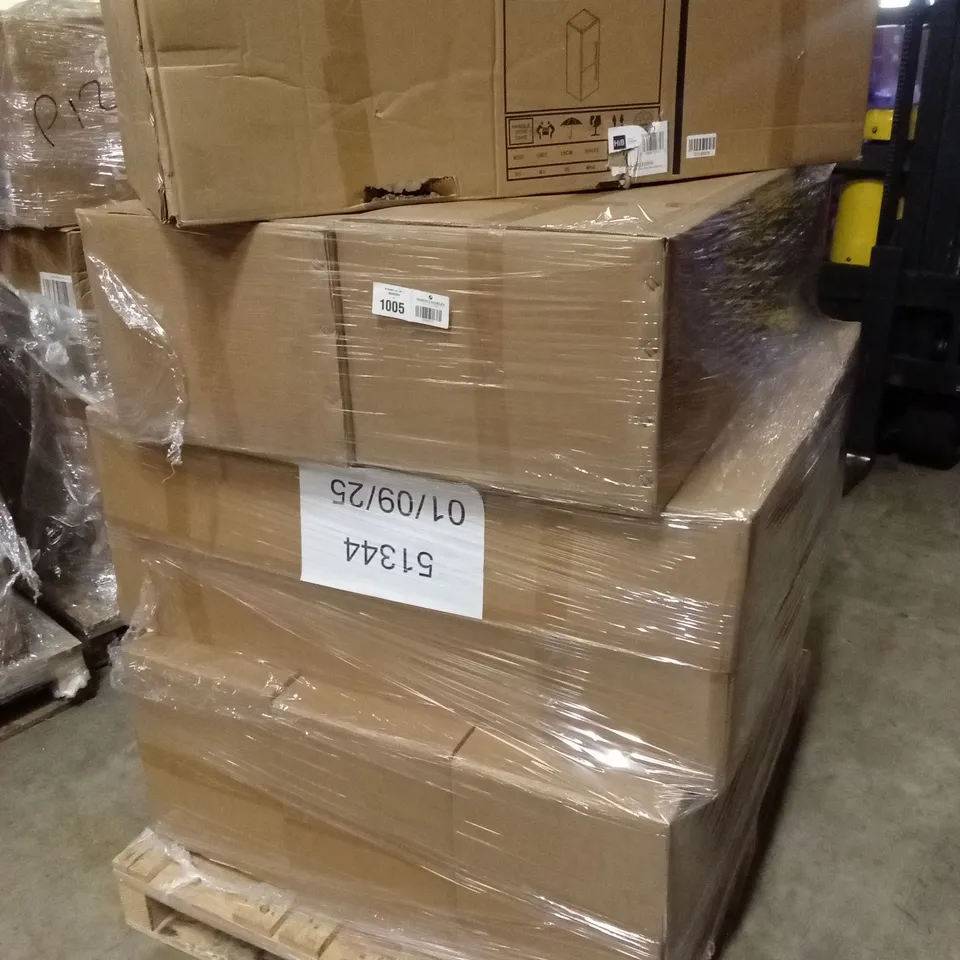 PALLET OF APPROXIMATELY NINE BOXED HIB NOVUM BATHROOM FURNITURE 35CM WHITE MIDI UNITS