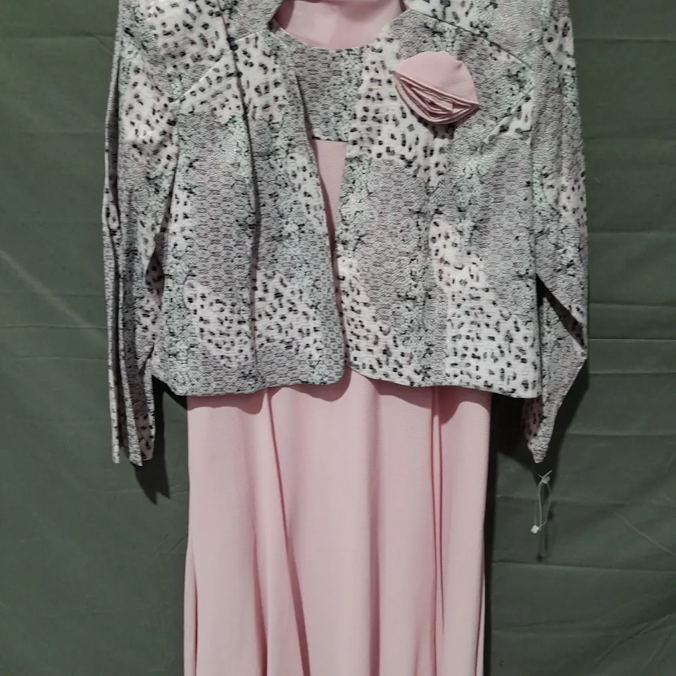 JULIANNA PINK DRESS WITH MATCHING SHOULDER JACKET - 24