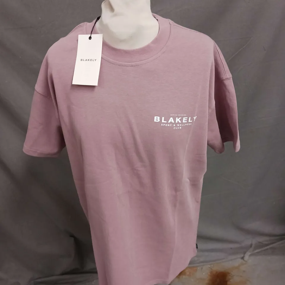 BLAKELY PRINTED TSHIRT IN MAUVE SIZE S