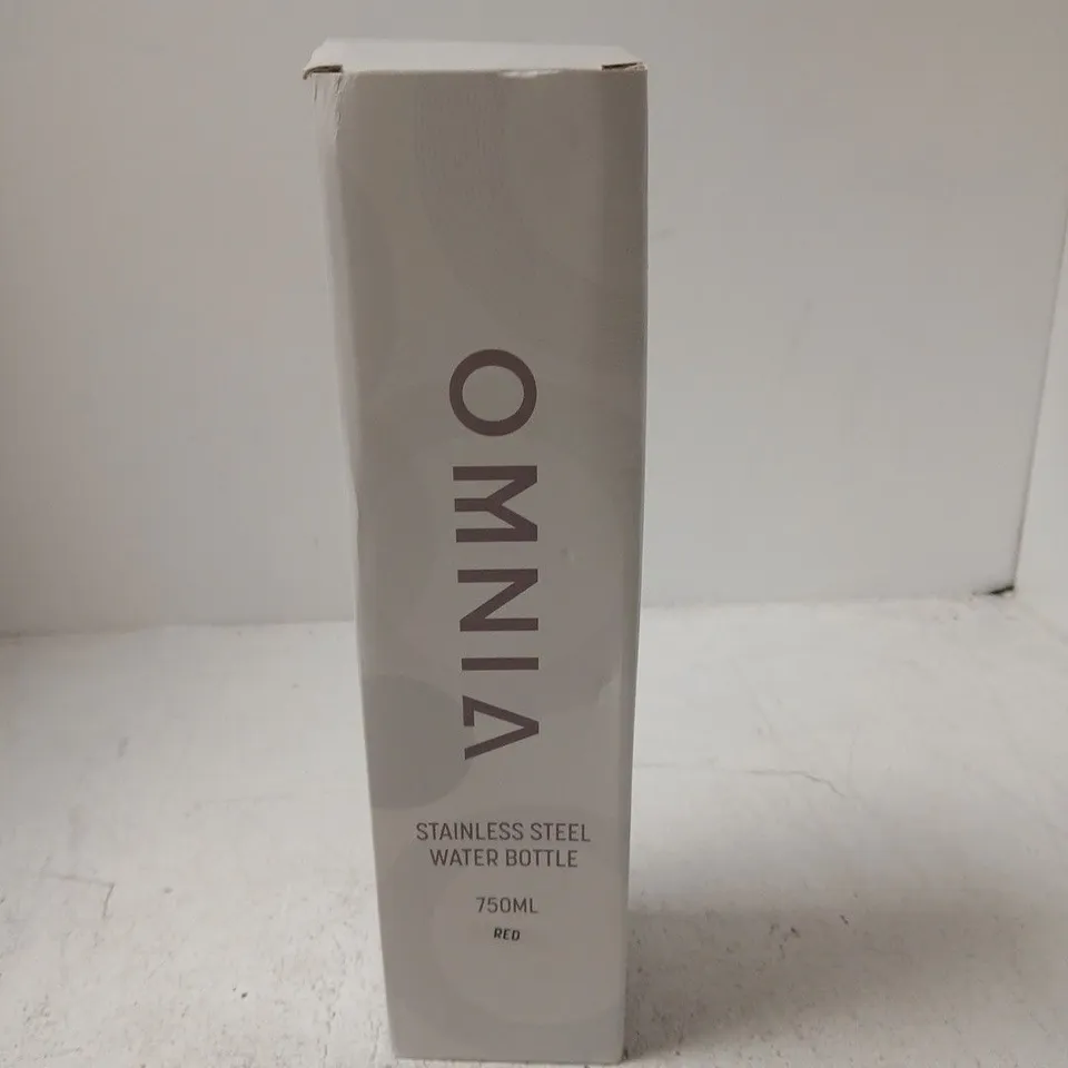 OMNIA STAINLESS STEEL WATER BOTTLE 750ML RED
