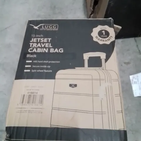 BOXED LUGG 15INCH JETSET TRAVEL CABIN BAG BLACK 