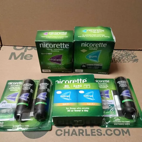 5 X ASSORTED SMOKING PREVENTION AID PRODUCTS TO INCLUDE SPRAY, GUM & INHALATOR 