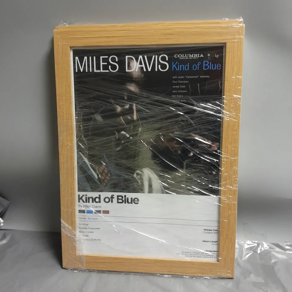 FRAMED LOT OF 3 MUSIC POSTERS TO INCLUDE - STEVIE WONDER - TOM WAITS - MILES DAVIS