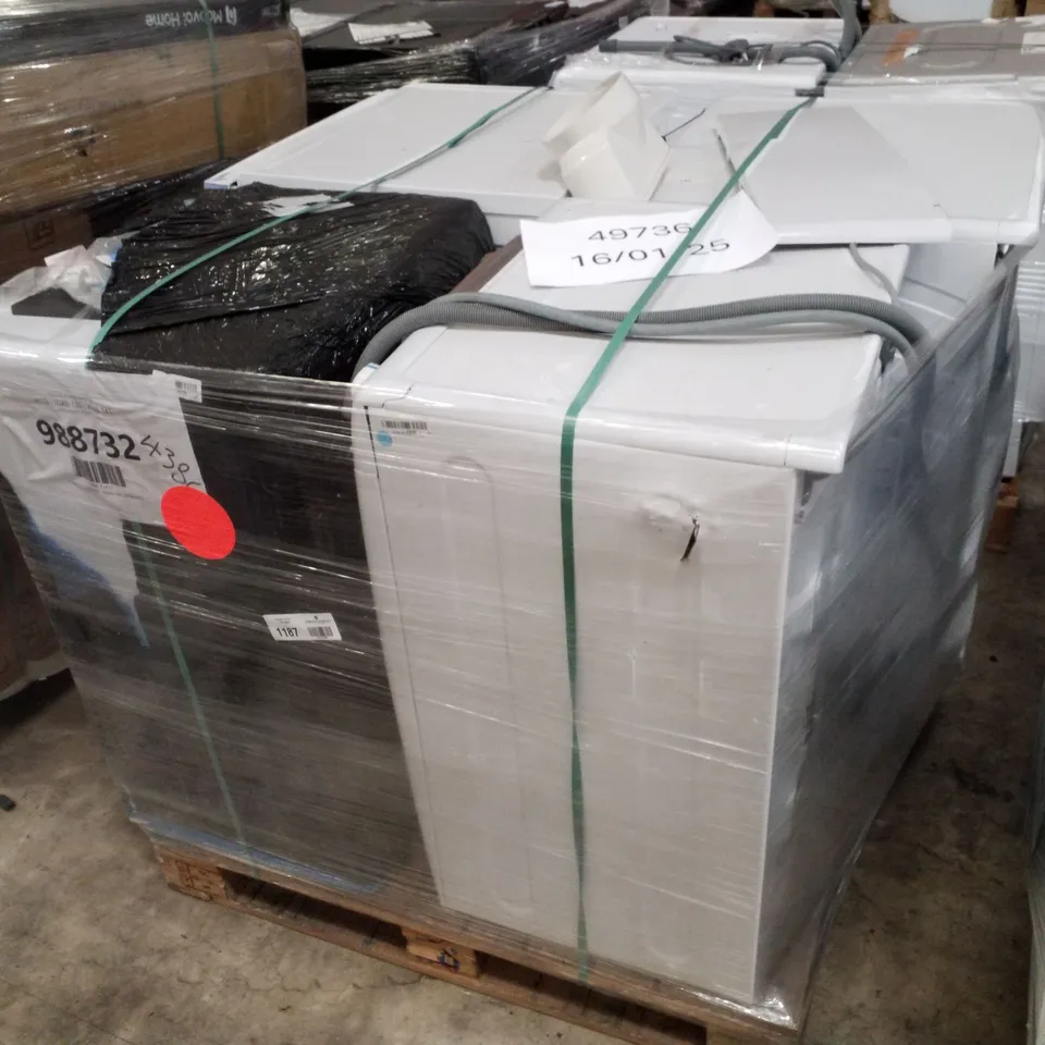 PALLET OF APPROXIMATELY 4 UNPROCESSED RAW RETURN WHITE GOODS TO INCLUDE