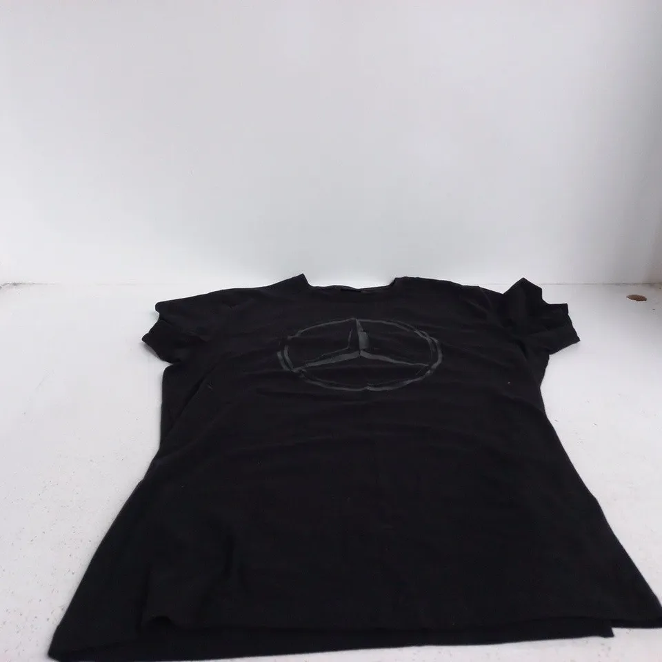 MERCEDES-BENZ BLACK T-SHIRT WITH CHEST LOGO – XL
