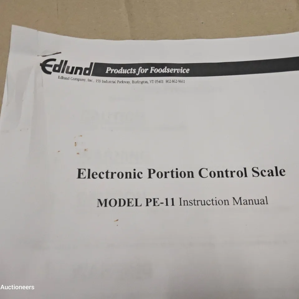 BOXED EDLUND ELECTRONIC PORTION CONTROL SCALES PE-11