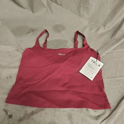TALA SKINLUXE SCOOP NECK VEST IN WINE SIZE M