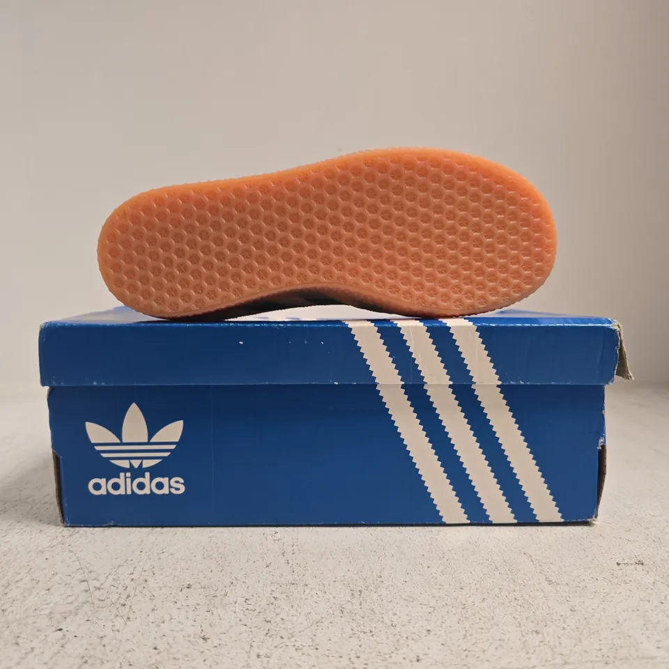 BOXED PAIR OF ADIDAS KID'S GAZELLE CF TRAINERS IN PINK/GREEN SIZE UK 1