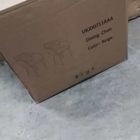 BOXED DINING CHAIR COLOR: BEIGE
