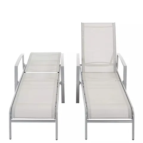 BOXED SET OF 2 ADJUSTABLE LOUNGERS - COLLECTION ONLY