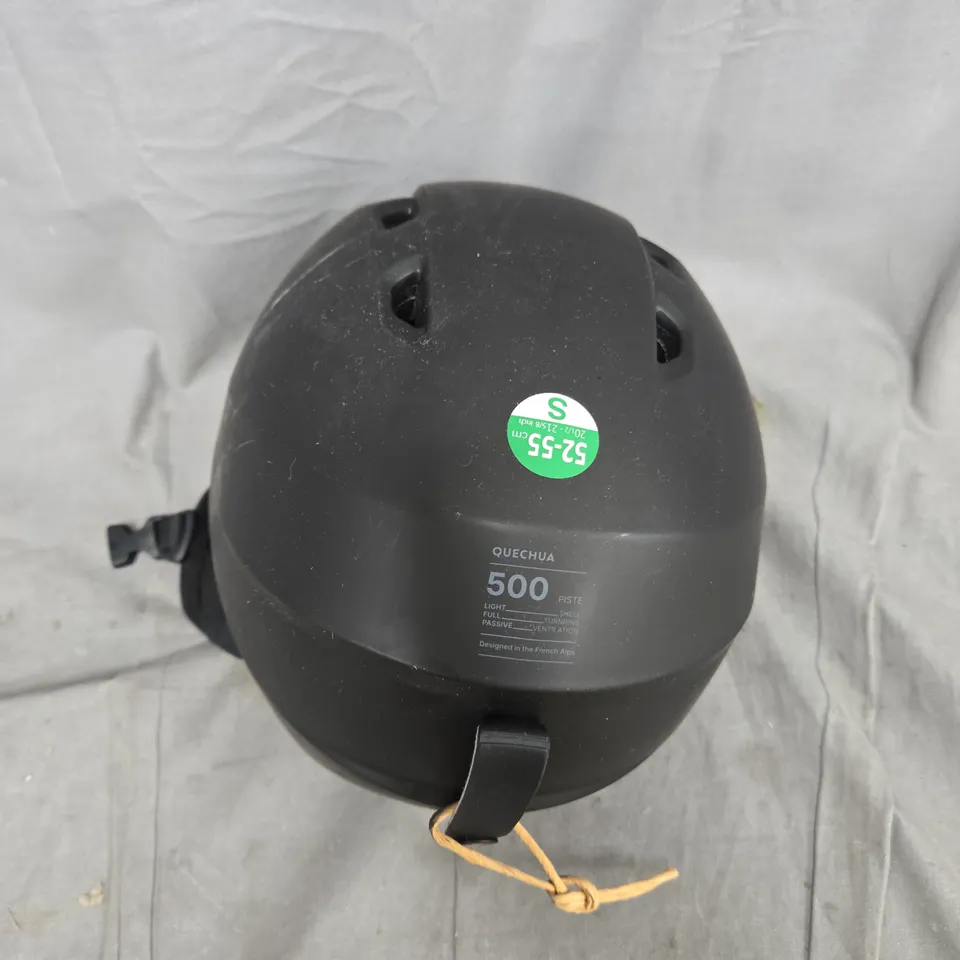 DECATHLON QUECHUA 500 SKI HELMET - BLACK, 52-55 CM (S)