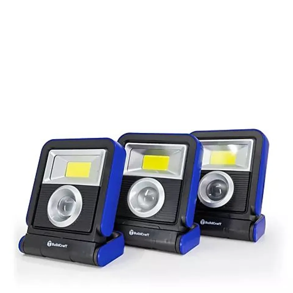 BUILDCRAFT SET OF 3 MULTI FUNCTION LIGHTS WITH ADJUSTABLE HANDLES