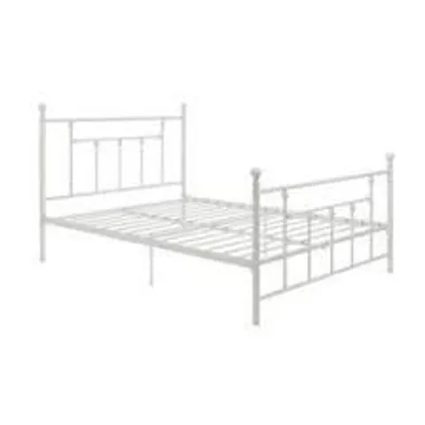 BOXED MANILA METAL BED WHITE, DOUBLE (1 BOX)