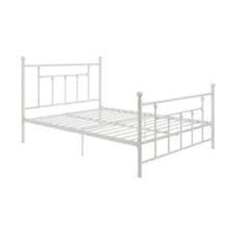 BOXED MANILA METAL BED WHITE, DOUBLE (1 BOX)