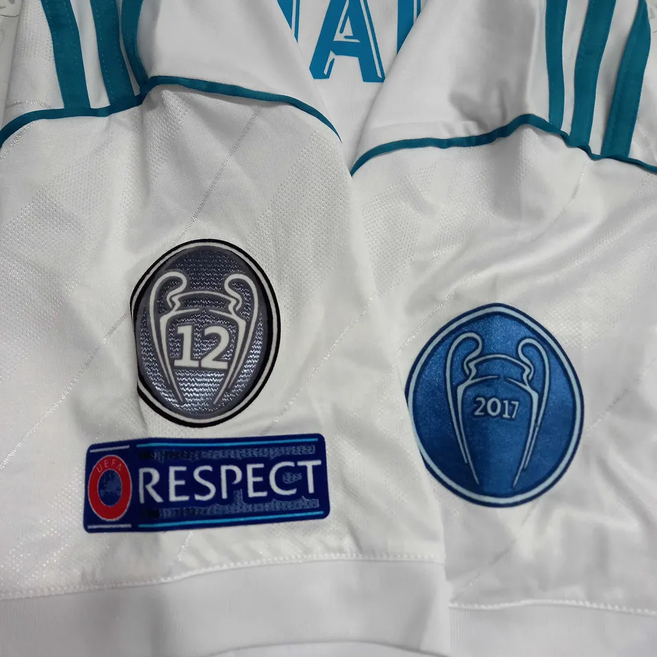 MENS REAL MADRD 2018 CHAMPIONS LEAGUE FINAL HOME SHIRT - RONALDO PRINT - SIZE XL