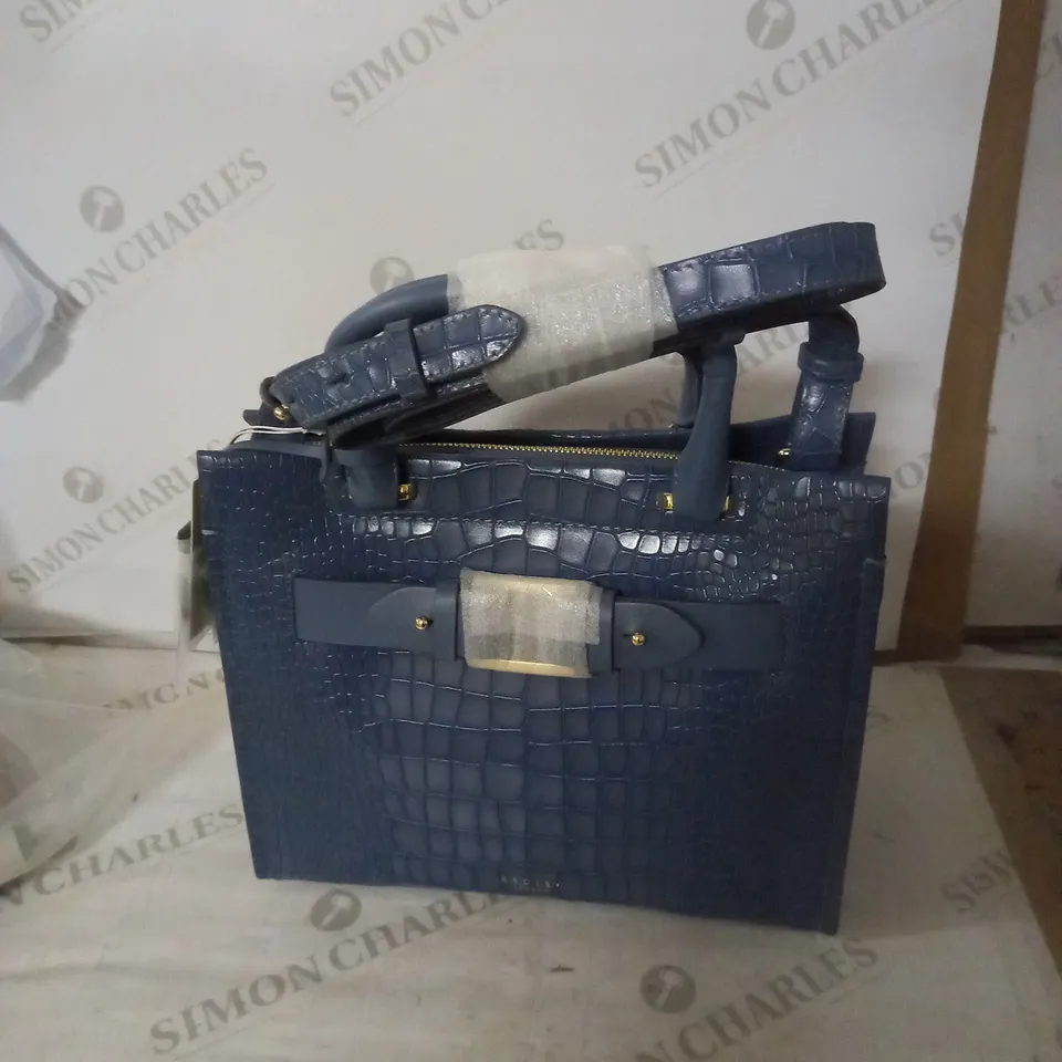 RADLEY LONDON LEATHER HANDBAG, VINTAGE BLUE