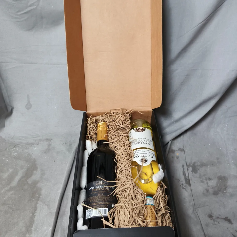 HAMPERS OF DISTINCTION 1926 BOTTEGA CABERNET SAUVIGNON TRE VENEZIE 2023 & PINOT GRIGIO DELLE VENEZIE – WINE HAMPER (2 BOTTLES)
