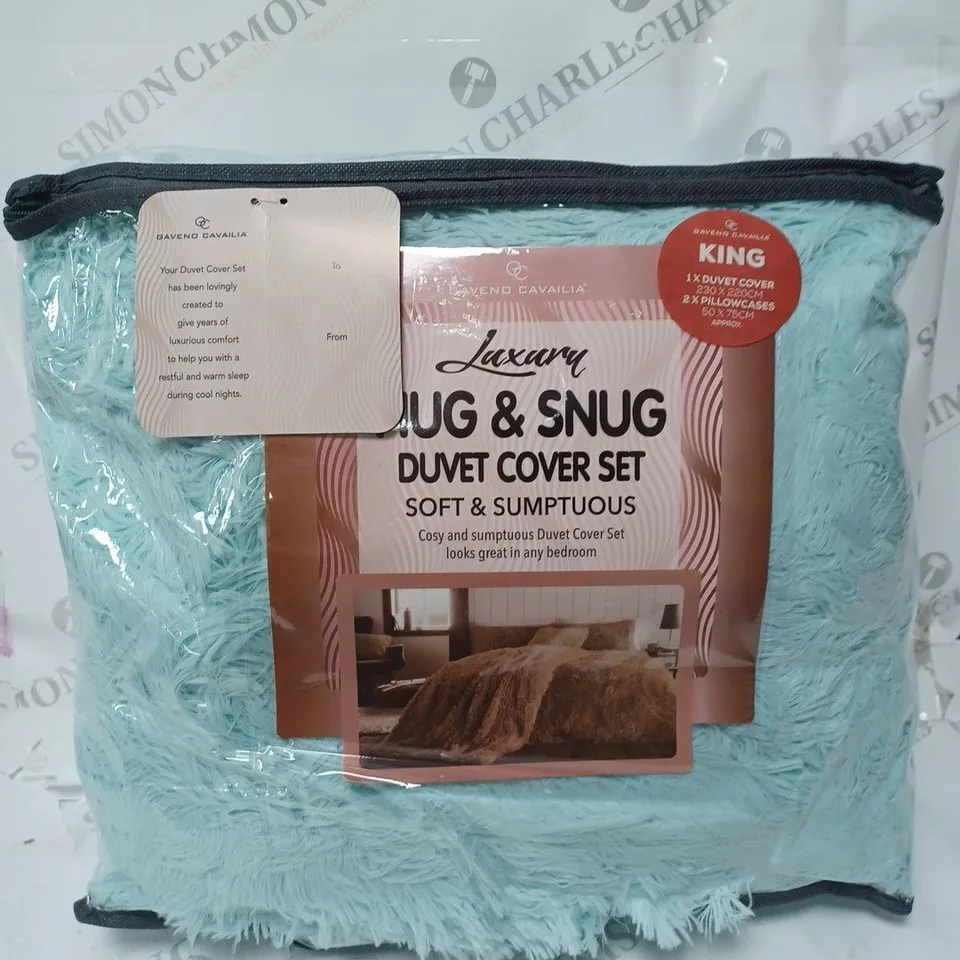 HUG AND SNUG LUXURY FLUFFY FUR FLEECE DUVET COVER SET