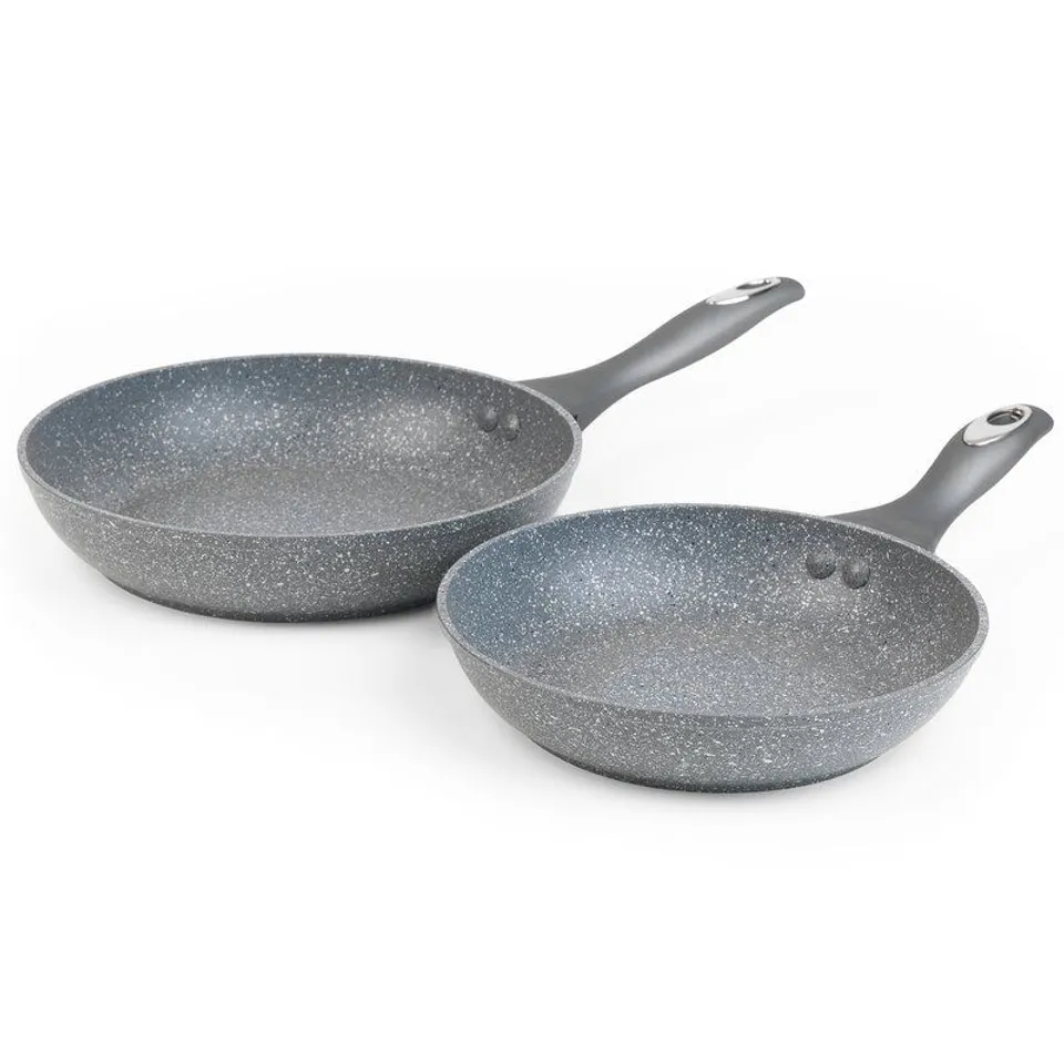 BOXED SALTER BW04136G MARBLE COLLECTION NON STICK 2 PIECE PAN SET