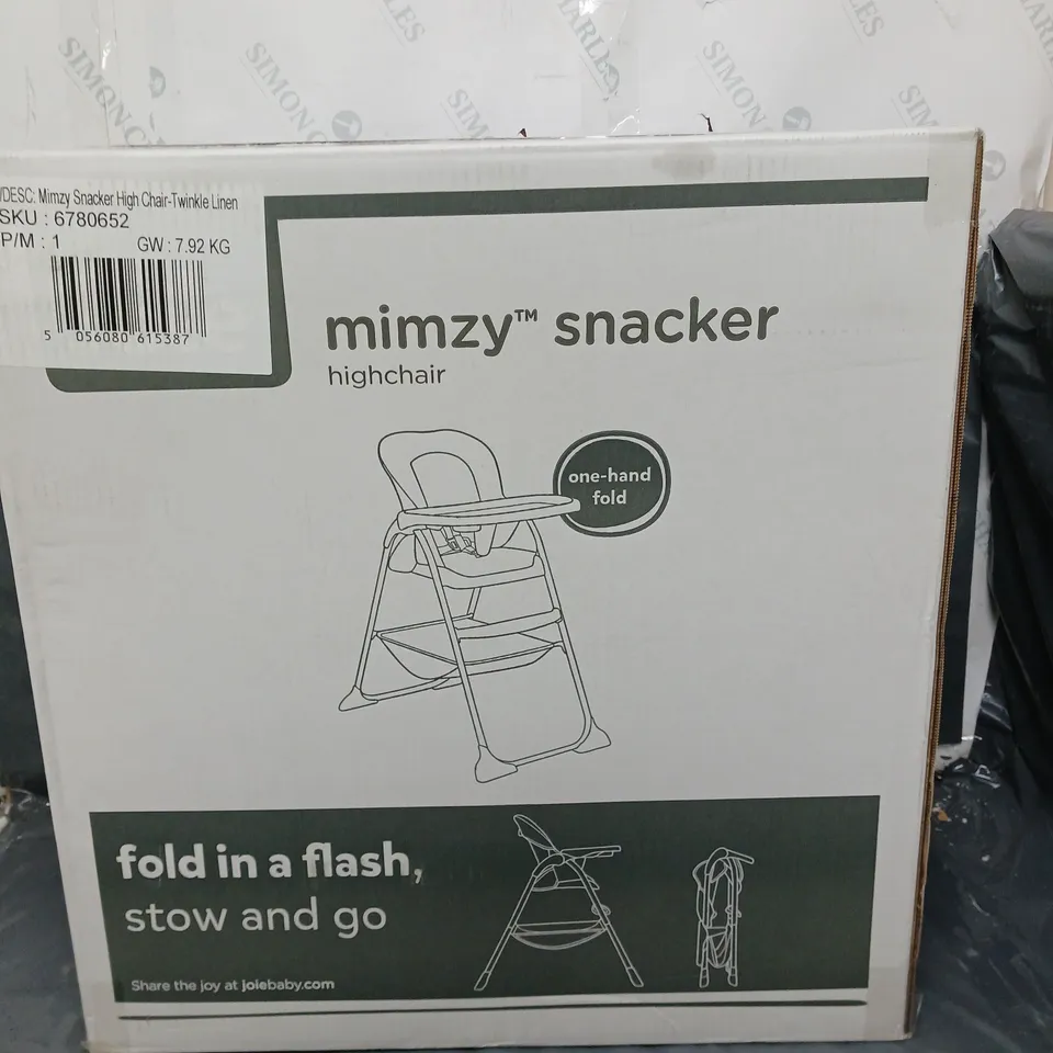 BOXED JOIE MIMZY SNACKER HIGHCHAIR 