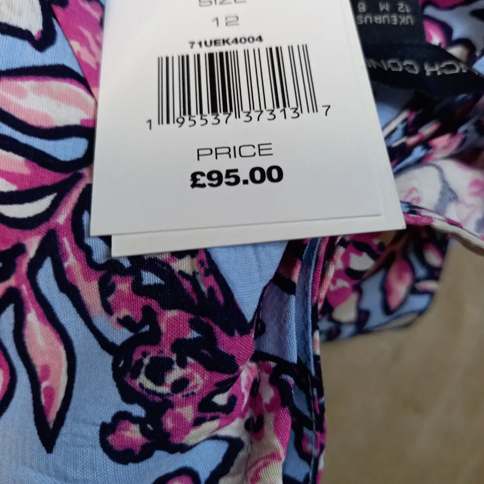 FRENCH CONNECTION FOTINI DELPH CUT OUT BACK DRESS SIZE 12
