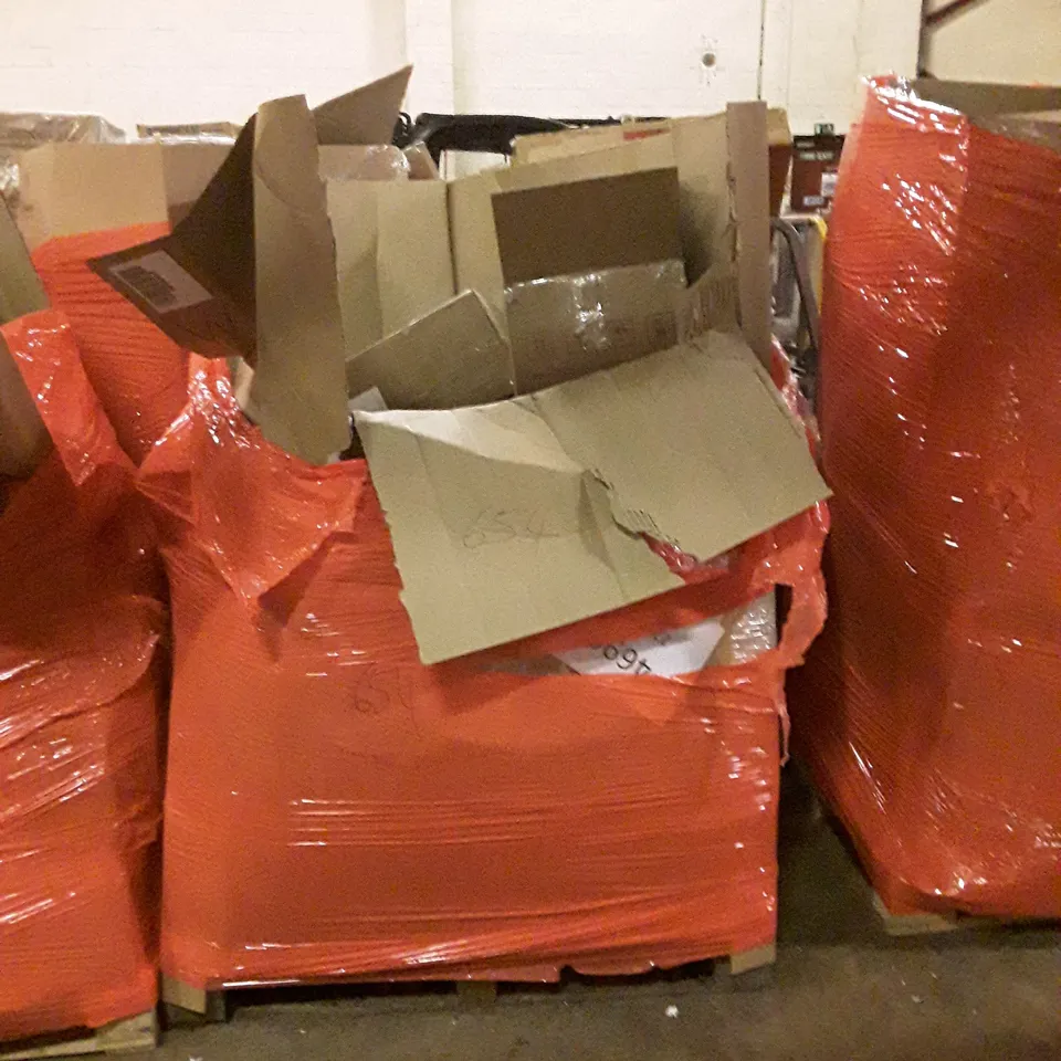 PALLET CONTAINING ASSORTED HOUSEHOLD PRODUCTS INCLUDING INFLATABLE PADDLE BOARD, BATHROOM LED MIRROR, PAPER SHREDDER ETC
