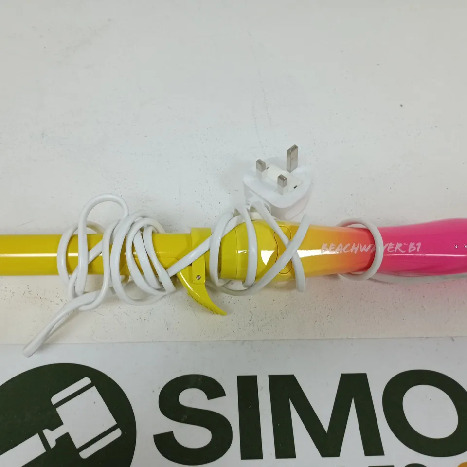 BEACHWAVER B1 HAIR CURLING WAND – YELLOW AND PINK